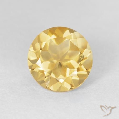 2.01ct طبيعي ذهب سيترين, دائري, VVS