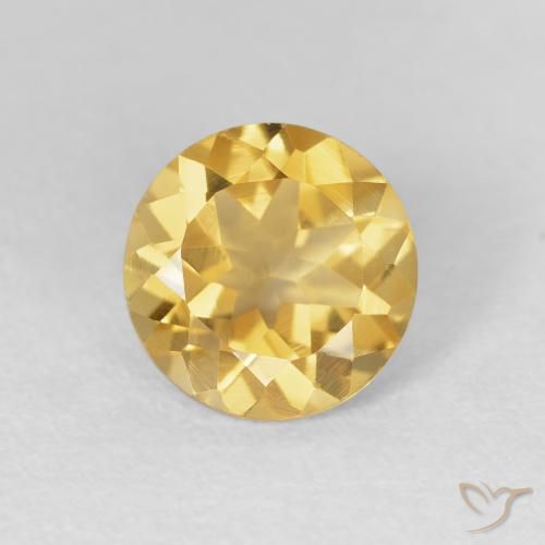 1.73ct طبيعي ذهبي سيترين, دائري, VVS