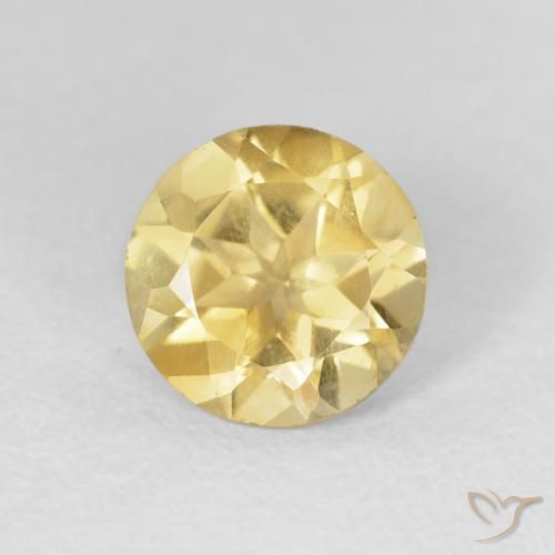 1.63ct طبيعي ذهبي سيترين, دائري, VVS