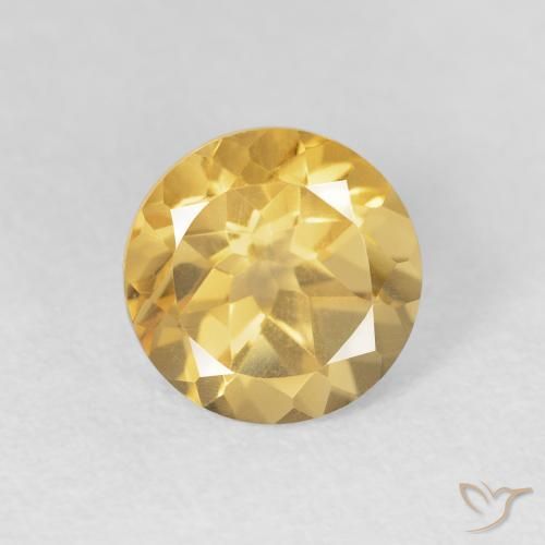 1.97ct طبيعي ذهب سيترين, دائري, VVS