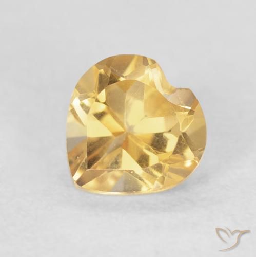 0.73ct طبيعي ذهب سيترين, قلب, VVS