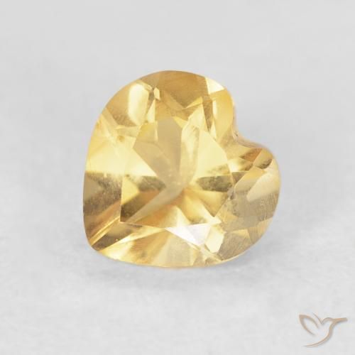 0.74ct طبيعي ذهب سيترين, قلب, VVS, Photo A