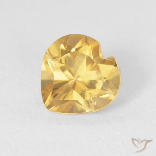 0.78ct طبيعي ذهبى متوسط سيترين, قلب, VVS-VS