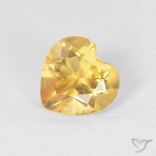 0.68ct طبيعي ذهبى متوسط سيترين, قلب, VVS-VS