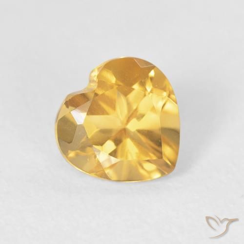 0.73ct طبيعي ذهبى متوسط سيترين, قلب, VVS-VS