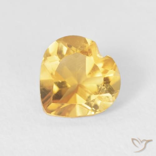 0.79ct طبيعي ذهبى متوسط سيترين, قلب, VVS-VS