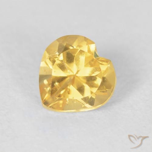 0.77ct طبيعي برتقالى ذهبة سيترين, قلب, VVS-VS