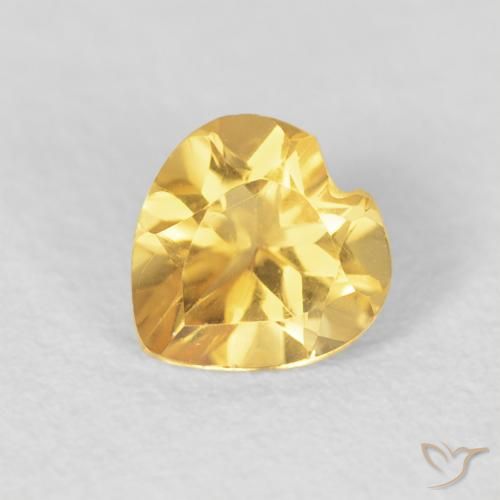 0.78ct طبيعي ذهبى متوسط سيترين, قلب, VVS-VS
