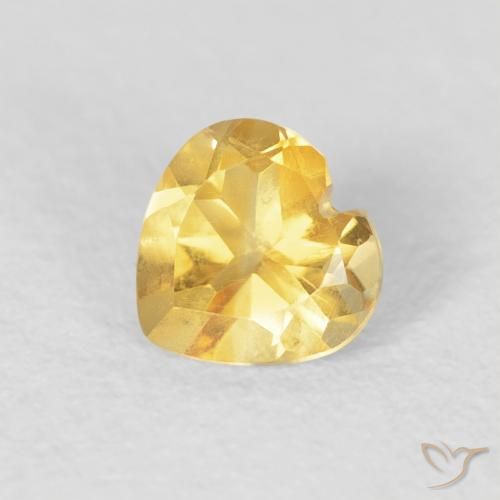 0.44ct طبيعي برتقالى ذهبة سيترين, قلب, VVS-VS