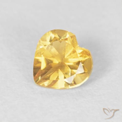 0.42ct طبيعي برتقالى ذهبة سيترين, قلب, VVS-VS