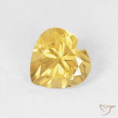 0.43ct طبيعي برتقالى ذهبة سيترين, قلب, VVS-VS