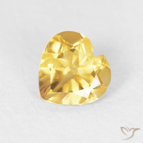 0.39ct طبيعي ذهبي سيترين, قلب, VVS-VS