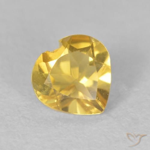 0.47ct طبيعي ذهبى متوسط سيترين, قلب, قليلا جدا