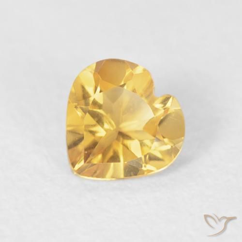 0.39ct طبيعي ذهب سيترين, قلب, VVS