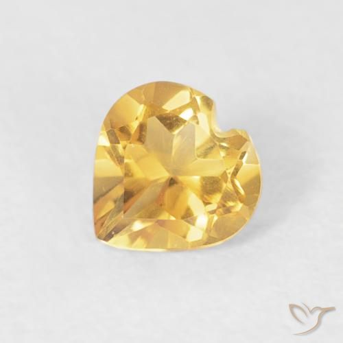 0.37ct طبيعي ذهبى متوسط سيترين, قلب, VVS-VS