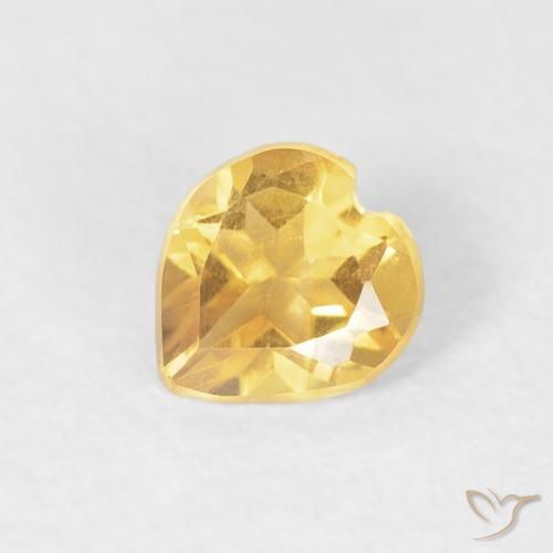 0.32ct طبيعي برتقالى ذهبة سيترين, قلب, VVS