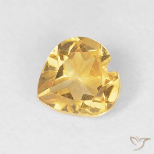 0.42ct طبيعي ذهب سيترين, قلب, VVS