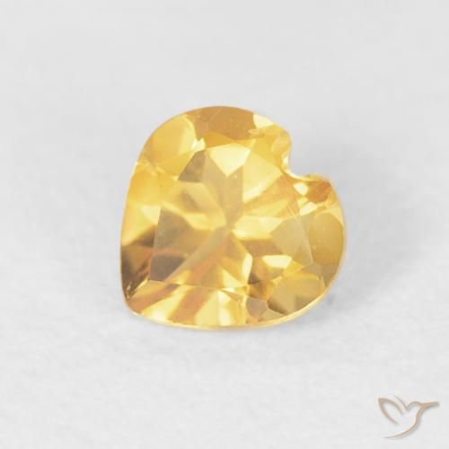 0.41ct طبيعي ذهب سيترين, قلب, VVS