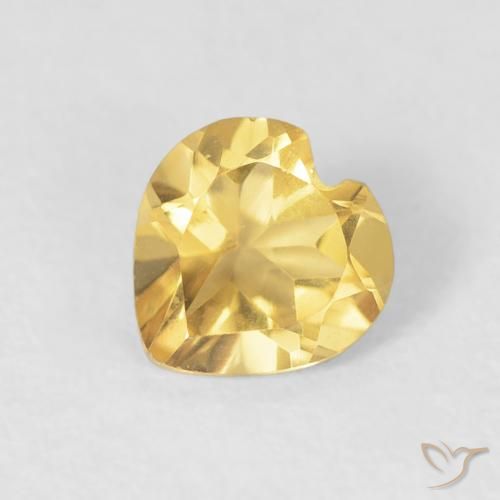 0.55ct طبيعي ذهبي سيترين, قلب, VVS