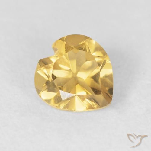 0.67ct طبيعي ذهبى غامق سيترين, قلب, VVS