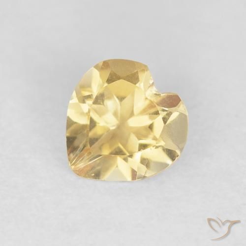 0.55ct طبيعي ذهب سيترين, قلب, VVS
