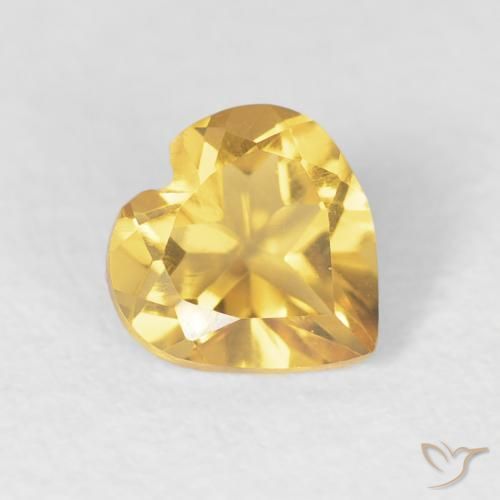 0.66ct طبيعي برتقالى ذهبة سيترين, قلب, VVS