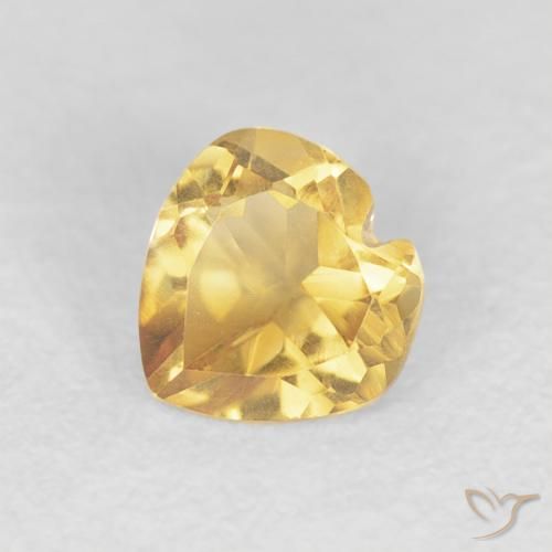 0.45ct طبيعي ذهب سيترين, قلب, VVS
