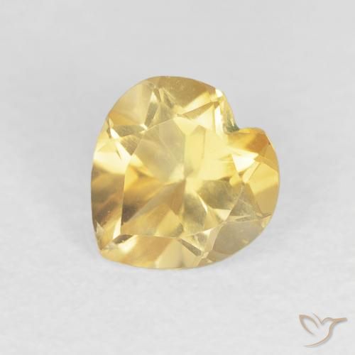 0.74ct طبيعي برتقالى ذهبة سيترين, قلب, قليلا جدا