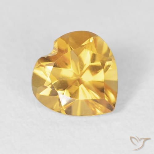0.70ct طبيعي ذهبى متوسط سيترين, قلب, VVS