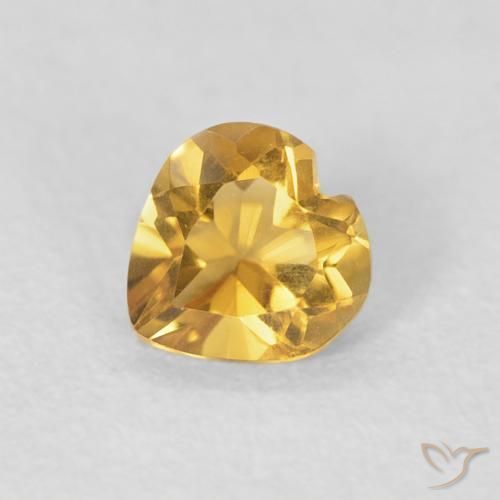 0.42ct طبيعي ذهبى غامق سيترين, قلب, VVS
