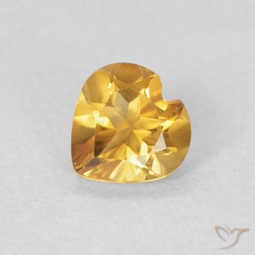 0.38ct طبيعي برتقالى ذهبة سيترين, قلب, VVS