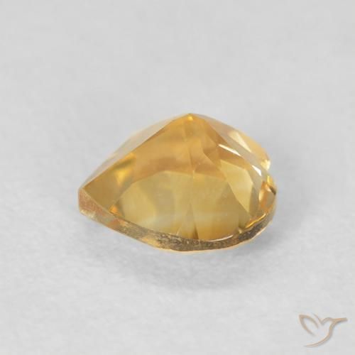 سيترين Medium Light-Golden طبيعي، قلب، 0.72 قيراط، VVS-VS