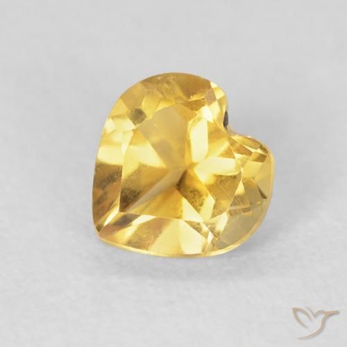 0.72ct طبيعي ذهبى غامق سيترين, قلب, VVS-VS