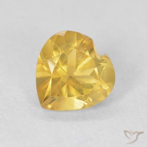 0.75ct طبيعي ذهبى غامق سيترين, قلب, VVS-VS