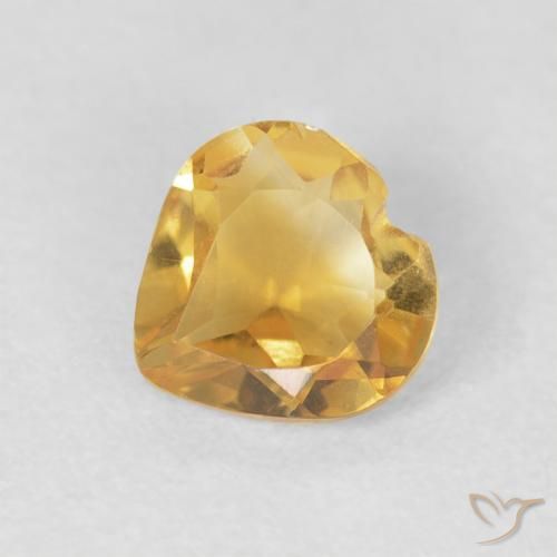 0.66ct طبيعي برتقالى ذهبة سيترين, قلب, VVS-VS