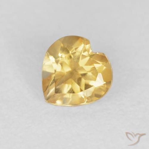 0.48ct طبيعي برتقالى ذهبة سيترين, قلب, VVS