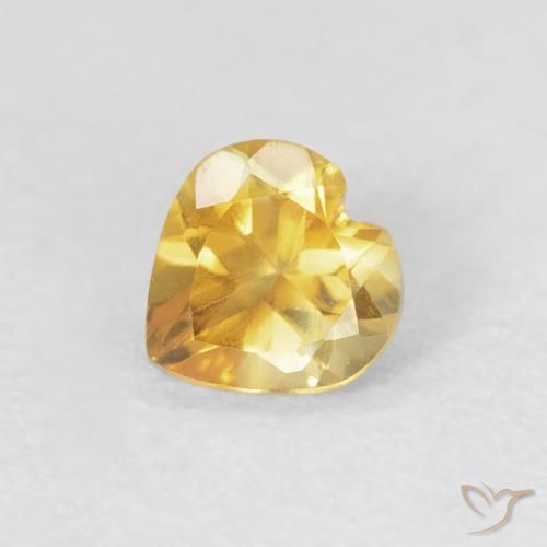 0.38ct طبيعي ذهبى متوسط سيترين, قلب, VVS-VS