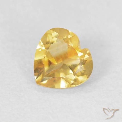 0.42ct طبيعي برتقالى ذهبة سيترين, قلب, VVS-VS