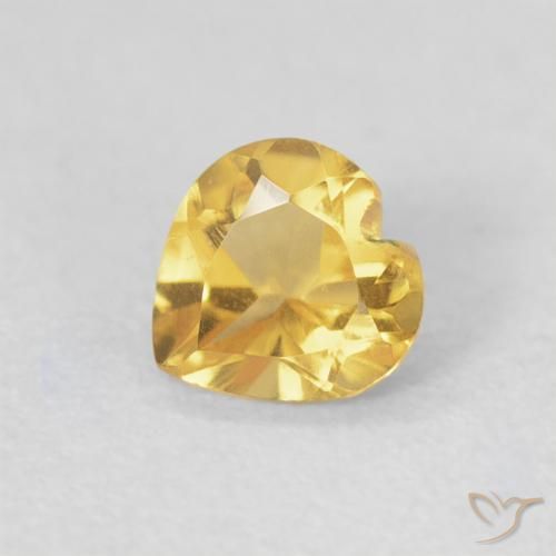 0.42ct طبيعي برتقالى ذهبة سيترين, قلب, VVS-VS