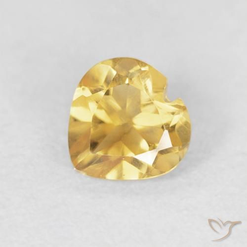 0.48ct طبيعي ذهبي سيترين, قلب, VVS-VS