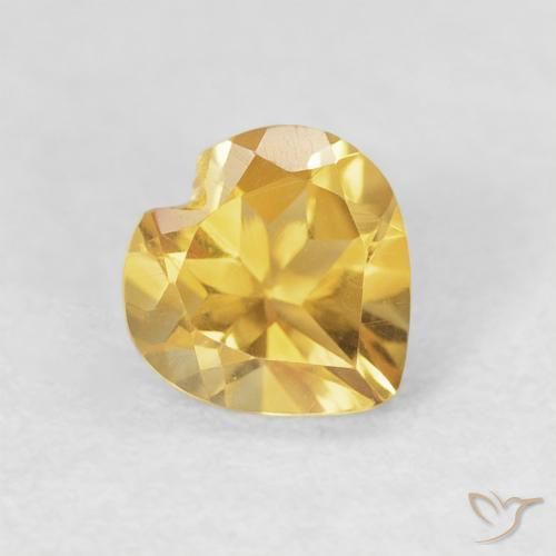 0.67ct طبيعي ذهبي سيترين, قلب, VVS-VS