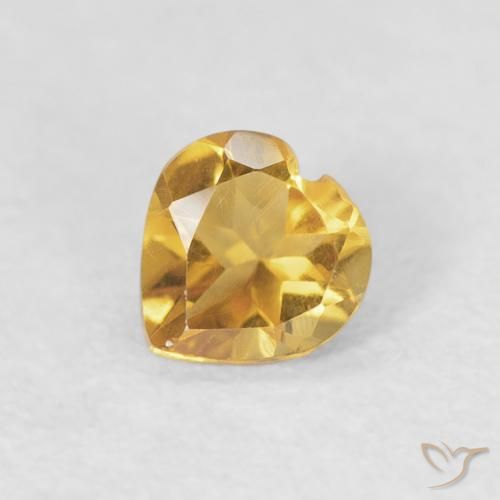 0.34ct طبيعي ذهبي سيترين, قلب, VVS-VS