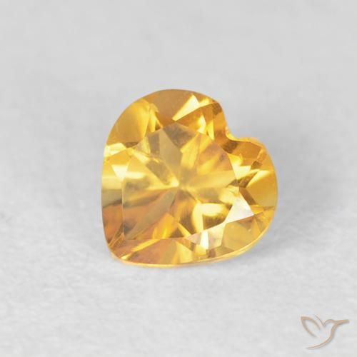 0.41ct طبيعي ذهبى داكن سيترين, قلب, VVS