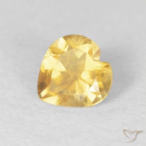 0.43ct طبيعي أصفر-ذهبى فاتح سيترين, قلب, VVS
