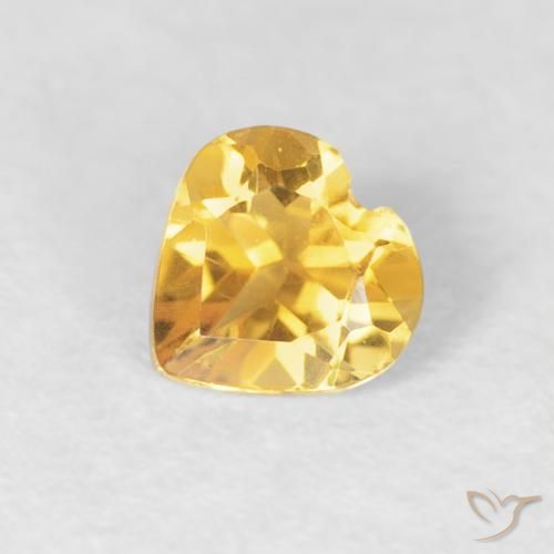 0.38ct طبيعي برتقالى ذهبة سيترين, قلب, VVS