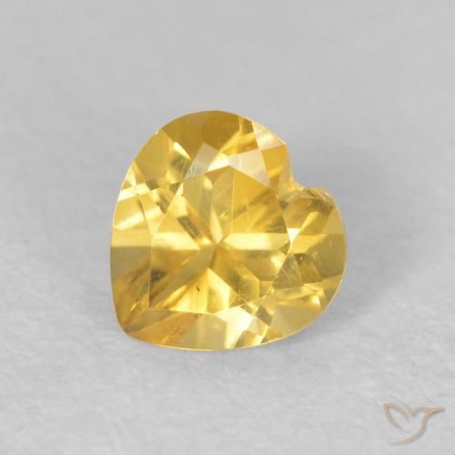 0.42ct طبيعي برتقالى ذهبة سيترين, قلب, VVS