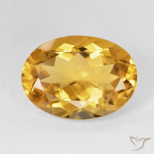 11.61ct طبيعي برتقالى ذهبة سيترين, بيضوي, VVS