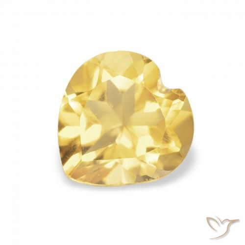 0.69ct طبيعي ذهبى متوسط سيترين, قلب, VVS-VS