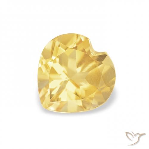 0.69ct طبيعي ذهبى متوسط سيترين, قلب, VVS-VS