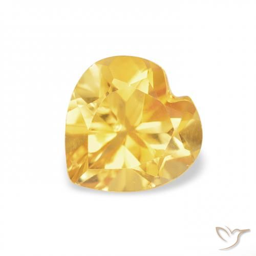 0.74ct طبيعي برتقالى ذهبة سيترين, قلب, VVS-VS